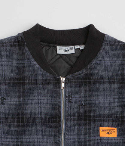 Service Works Thistle Plaid Work Vest - Black