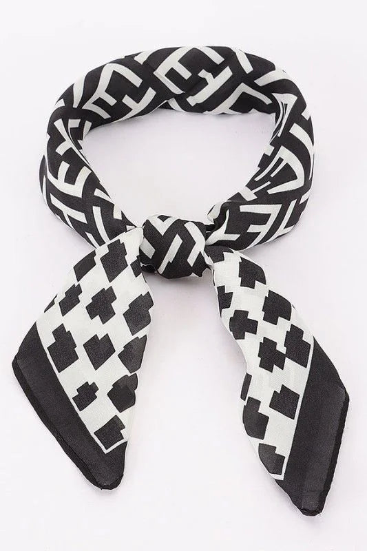 Signature Multi-Print Bandana - Black
