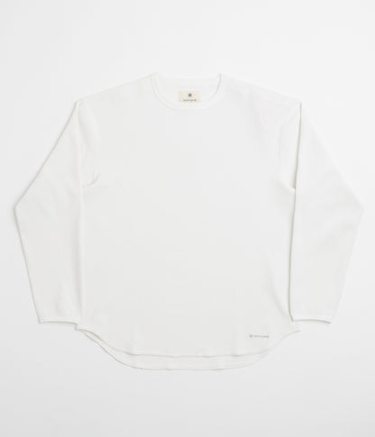 Snow Peak Dry Waffle Long Sleeve T-Shirt - Off White