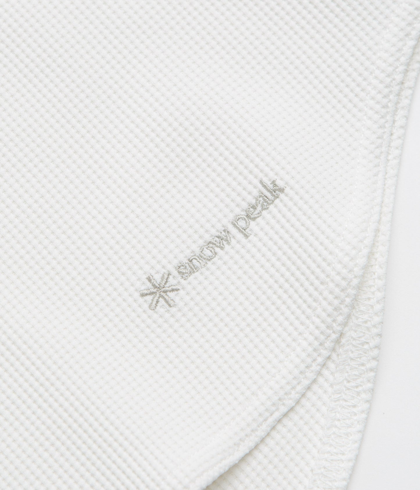 Snow Peak Dry Waffle Long Sleeve T-Shirt - Off White