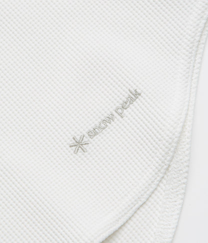 Snow Peak Dry Waffle Long Sleeve T-Shirt - Off White