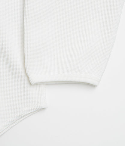 Snow Peak Dry Waffle Long Sleeve T-Shirt - Off White