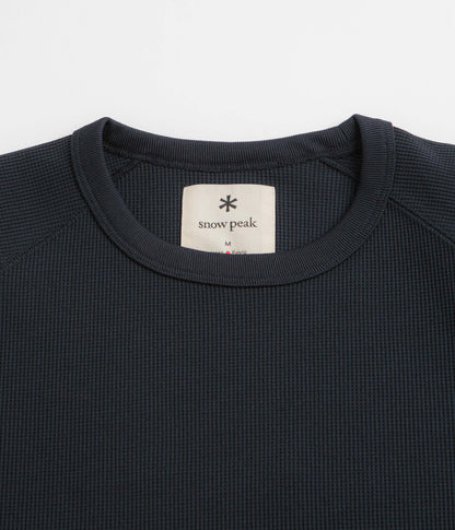 Snow Peak Dry Waffle T-Shirt - Dark Navy