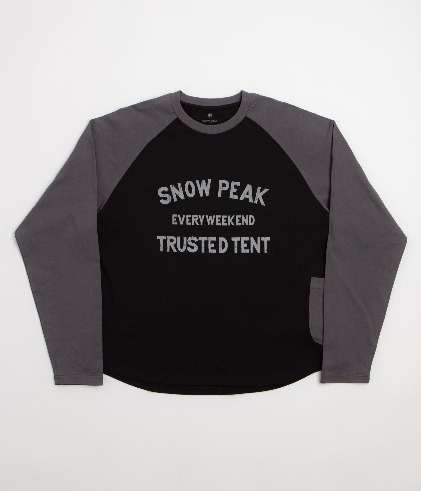 Snow Peak Raglan Long Sleeve T-Shirt - Black