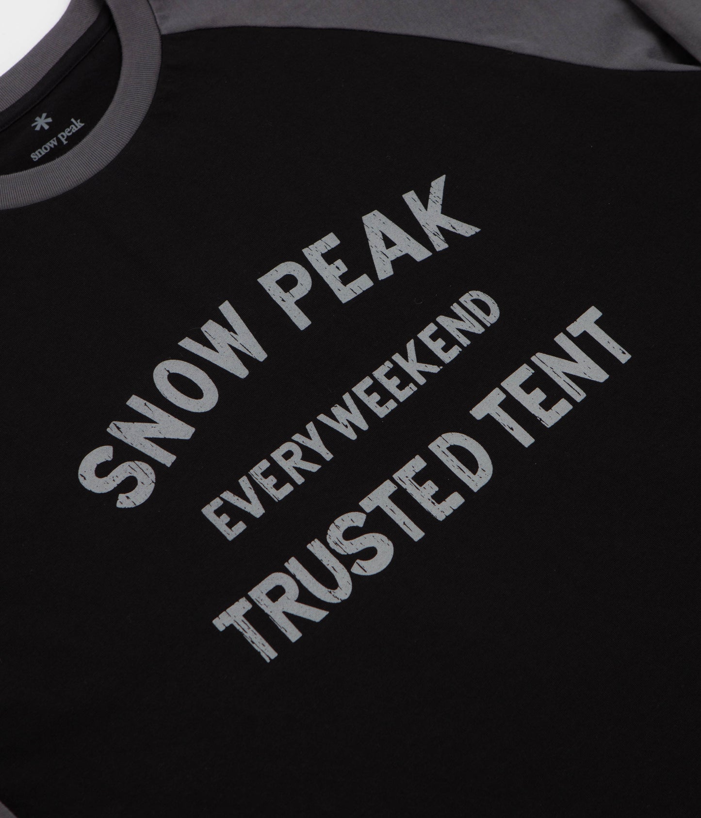 Snow Peak Raglan Long Sleeve T-Shirt - Black