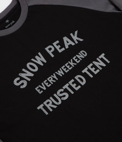 Snow Peak Raglan Long Sleeve T-Shirt - Black