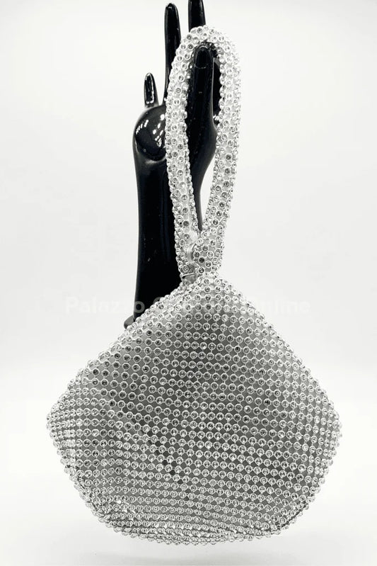 Soft Crystal Mesh Mini  Hobo Style (Silver)