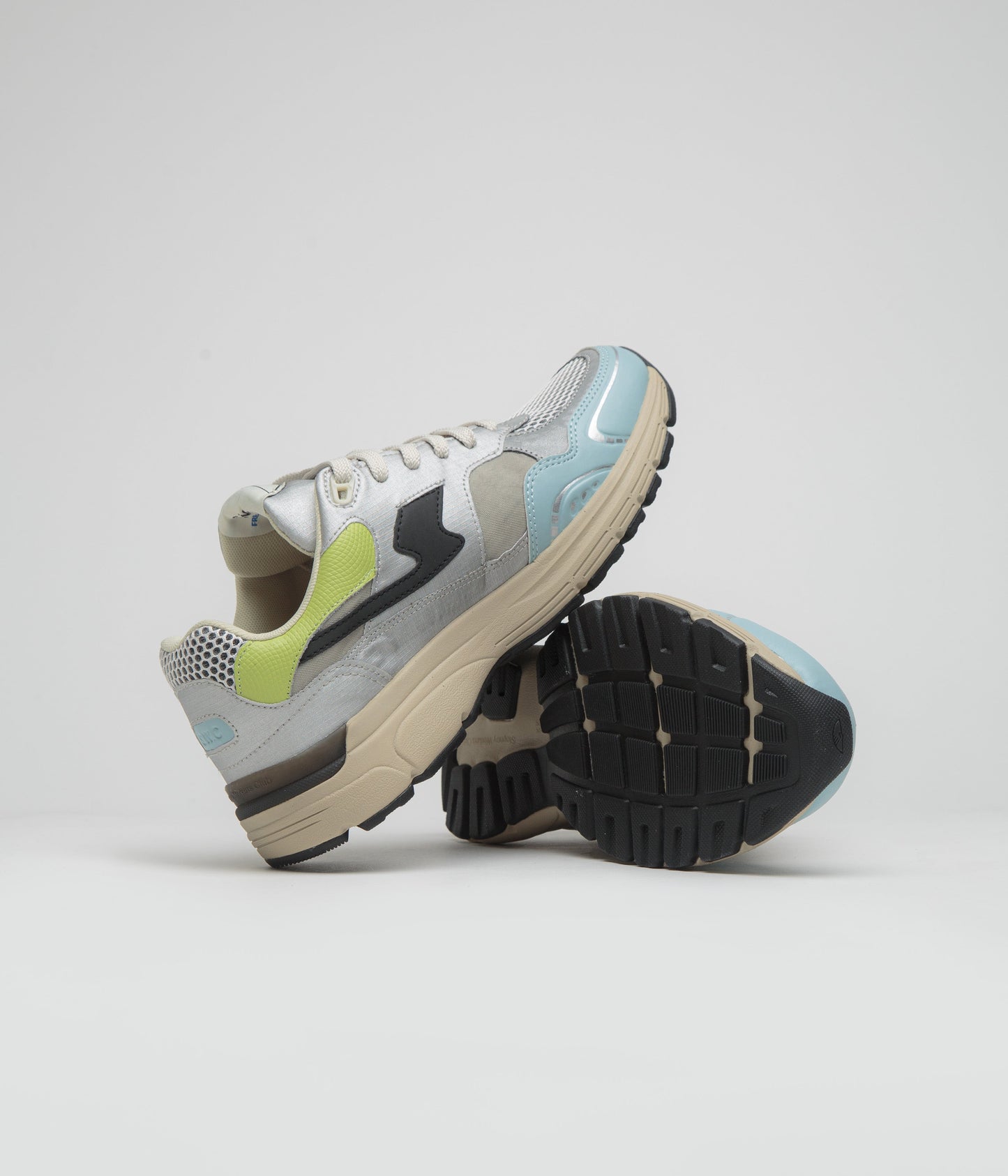 Stepney Workers Club Amiel S-Strike Tech Mix Shoes - Silver / Blue