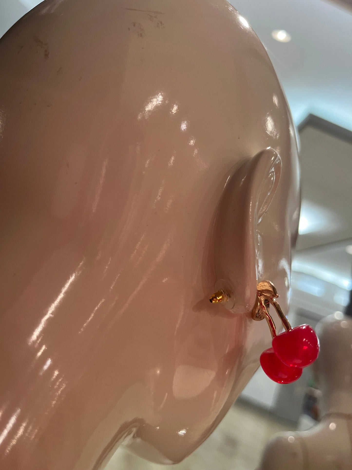 Sweet and Stylish touch(Red) - Cherry Charm Earrings
