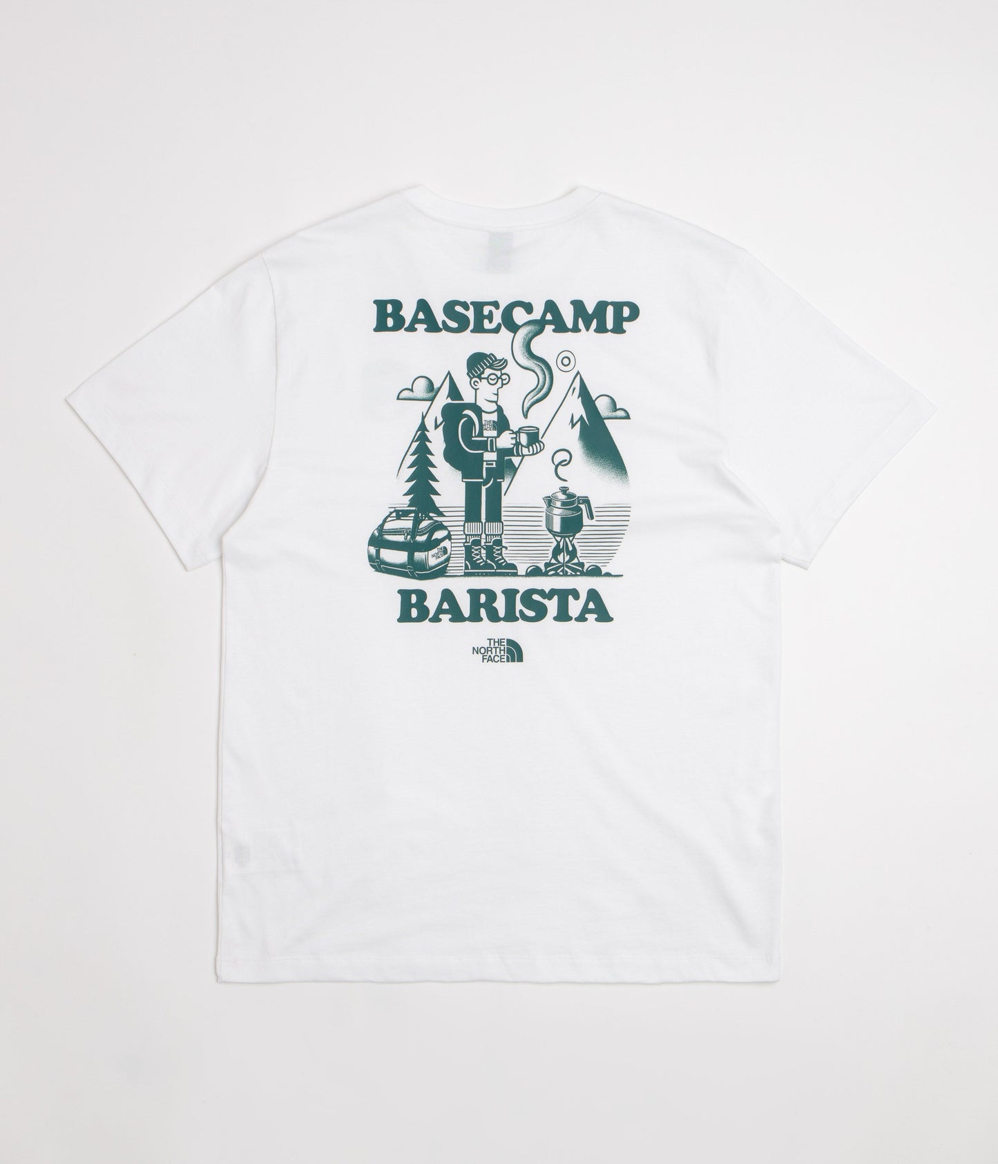 The North Face Basecamp Barista Relaxed T-Shirt - TNF White / Pacific Teal