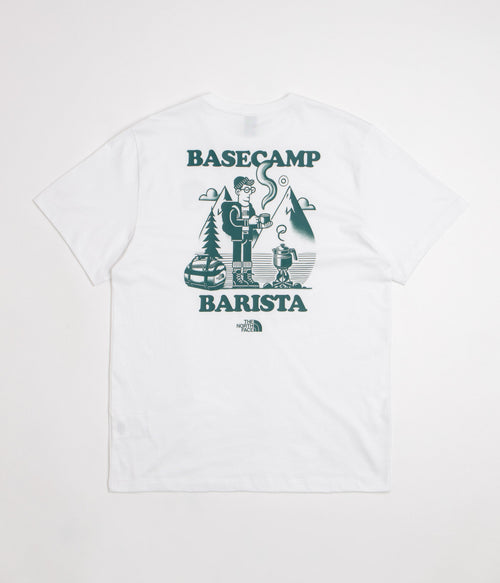 The North Face Basecamp Barista Relaxed T-Shirt - TNF White / Pacific Teal