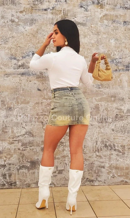 Trendy Denim Mini Skirt