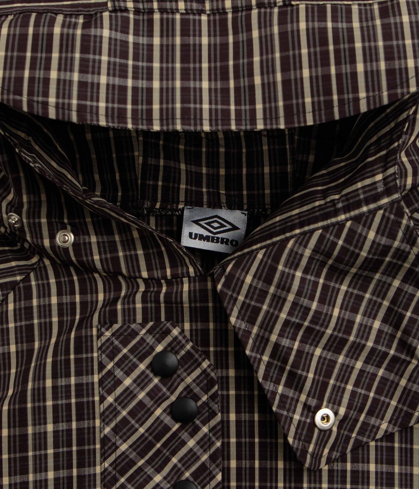 Umbro Check Smock Anorak - Beige / Dark Brown