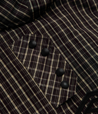 Umbro Check Smock Anorak - Beige / Dark Brown
