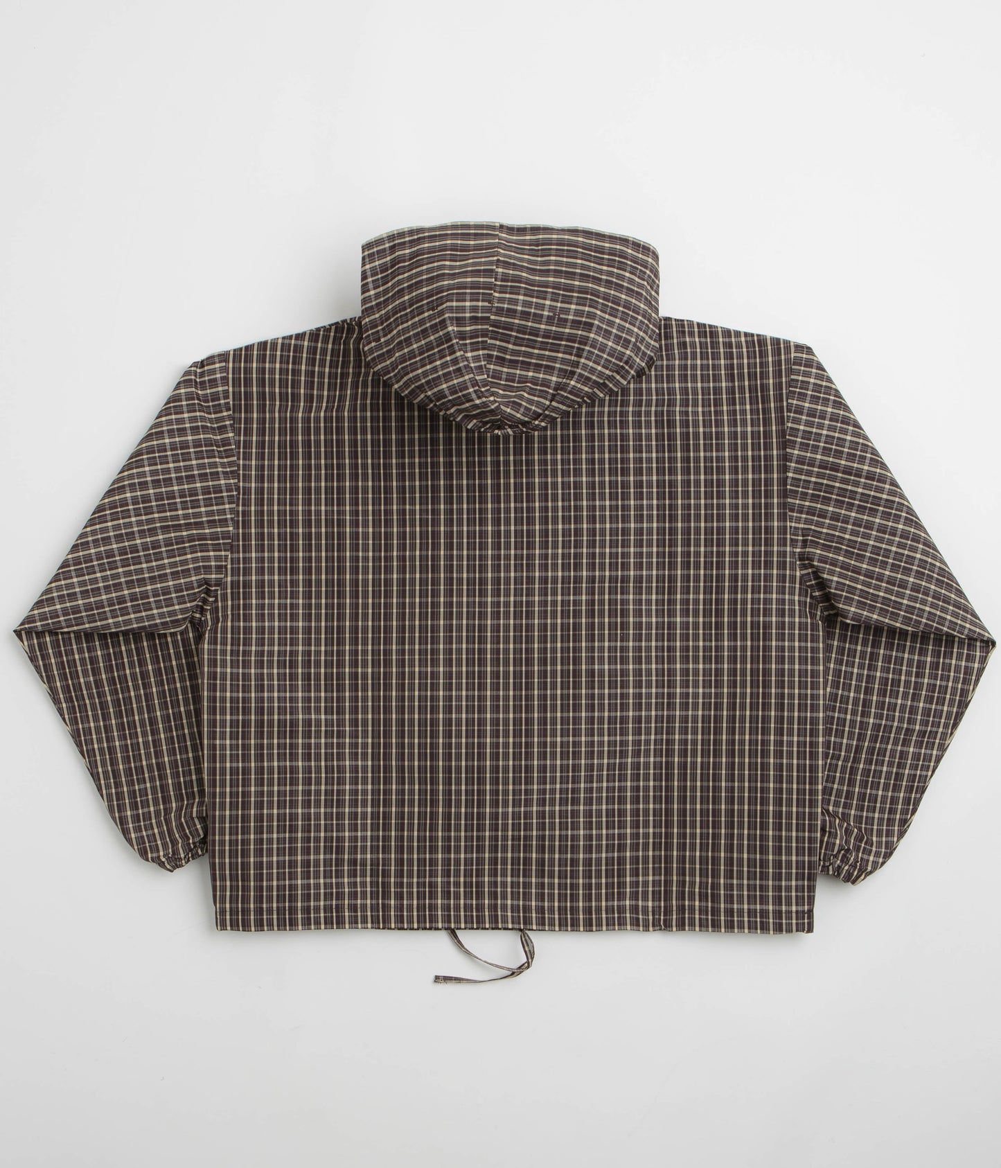 Umbro Checked Masked Anorak - Beige / Dark Brown