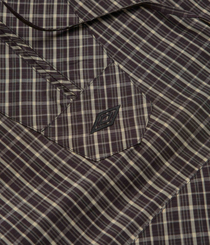 Umbro Checked Masked Anorak - Beige / Dark Brown