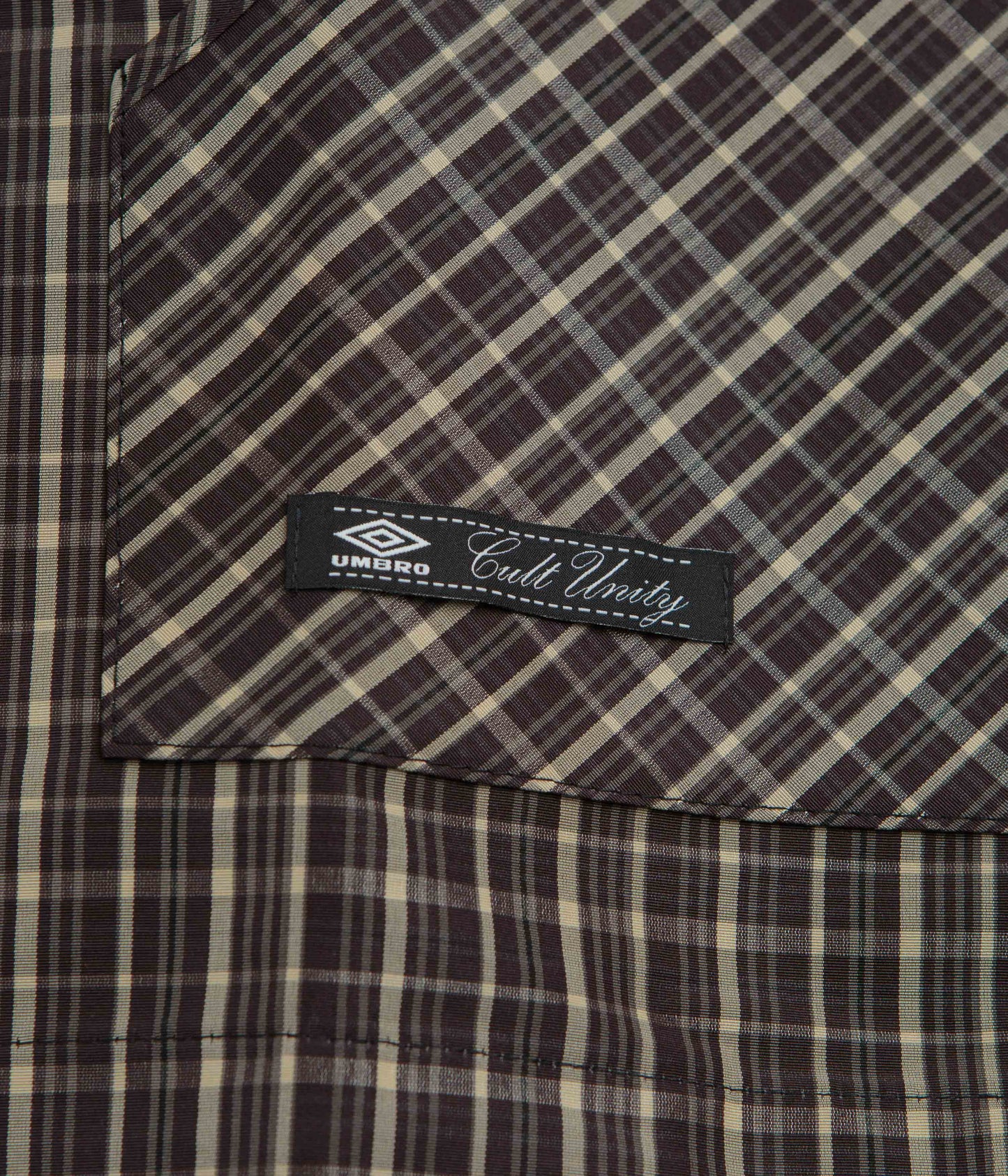 Umbro Checked Masked Anorak - Beige / Dark Brown