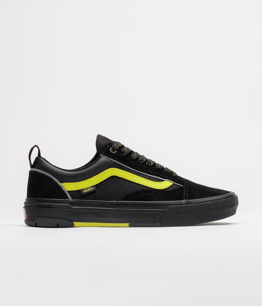Vans Skate Old Skool Wafflecup Shoes - Reflective Black / Lime