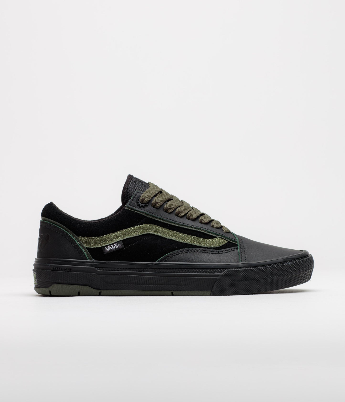 Vans Skate Old Skool Wafflecup Shoes - Willow Green / Black