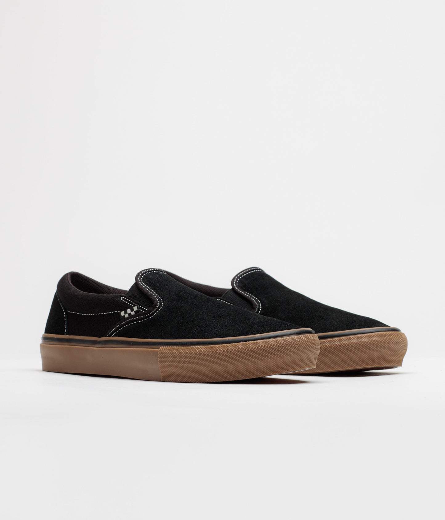 Vans Skate Slip-On Shoes - Black / Gum / White