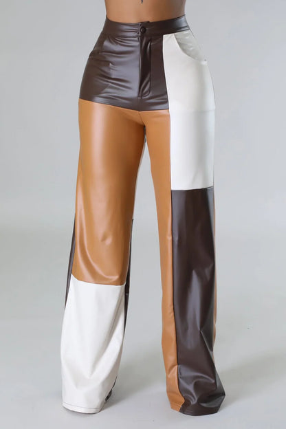 Wide Leg Faux Leather Cargo Pants – Hate To See You Go Pants