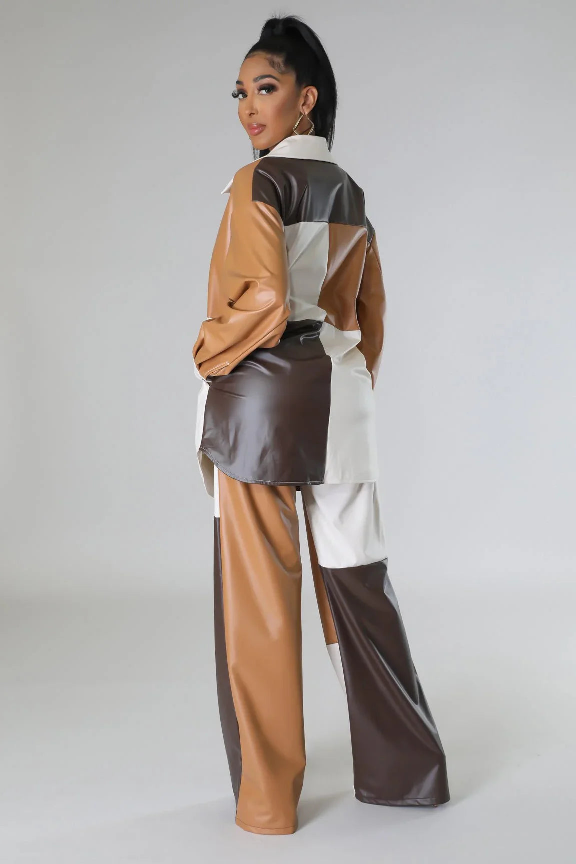 Wide Leg Faux Leather Cargo Pants – Hate To See You Go Pants