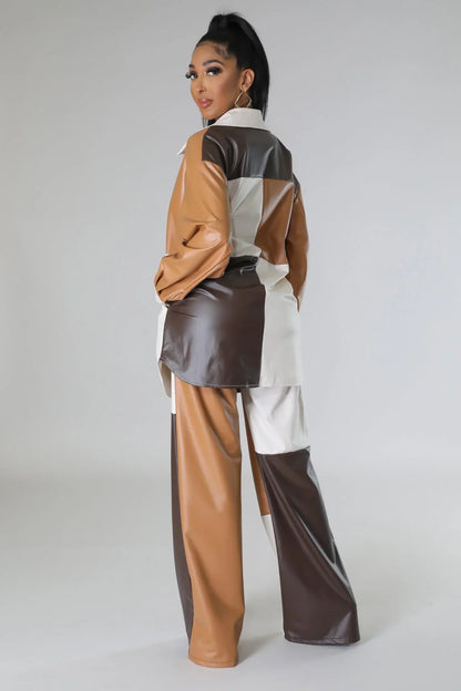 Wide Leg Faux Leather Cargo Pants – Hate To See You Go Pants