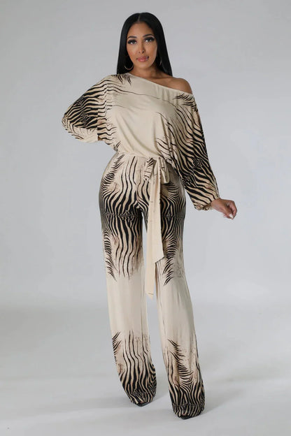 Wild Love Wide Leg Jumpsuit with Square Neckline