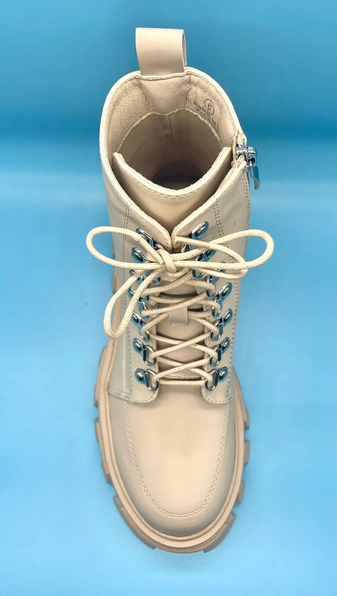 Winter Princess Jaque Cream Lace Boots with Chunky Platform Sole