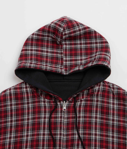 Yardsale Reversible Flannel Hoodie - Red / Black