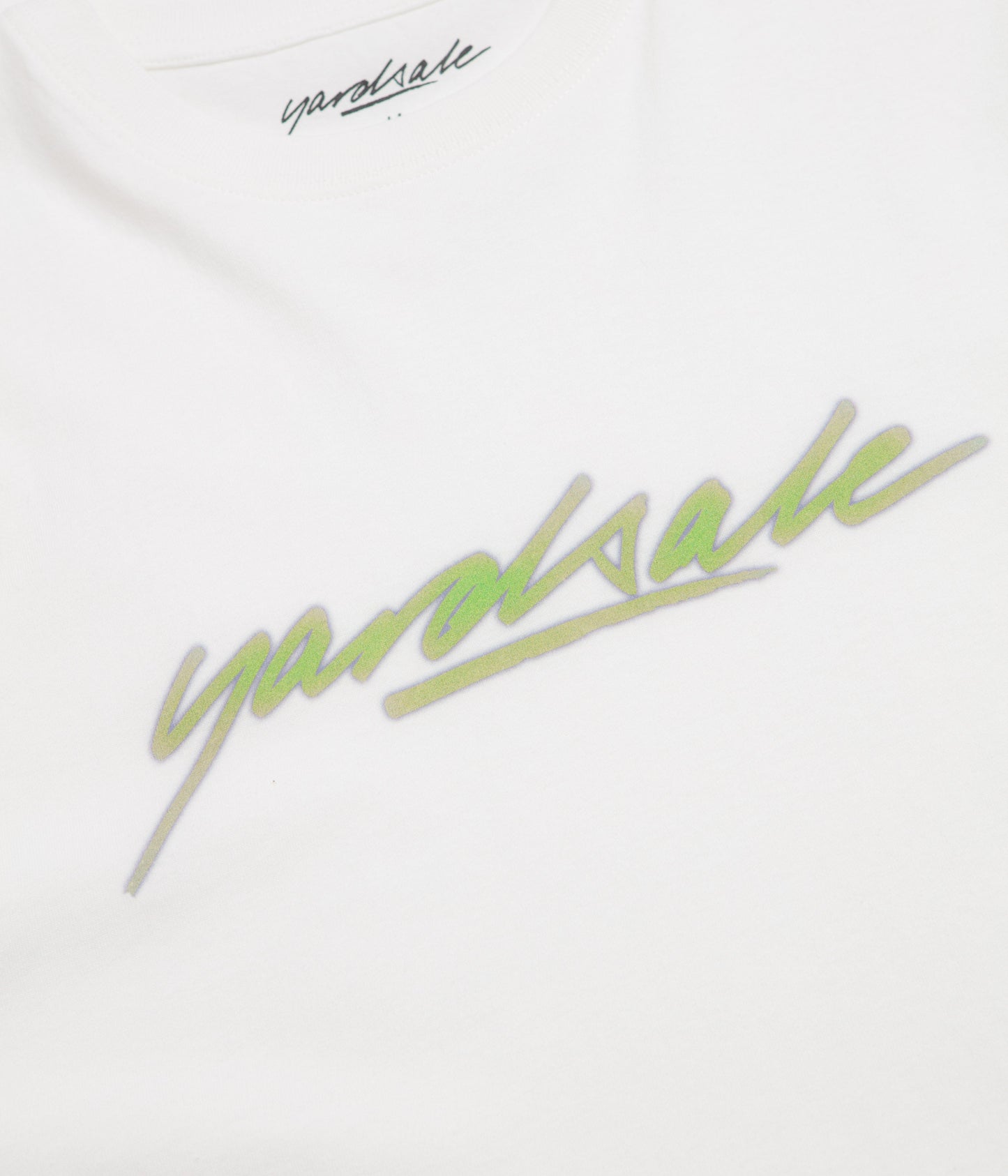 Yardsale Script T-Shirt - White / Green