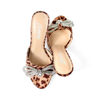 Zaha Slip On High Heels  (Leopard)